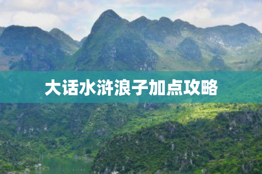 大话水浒浪子加点攻略