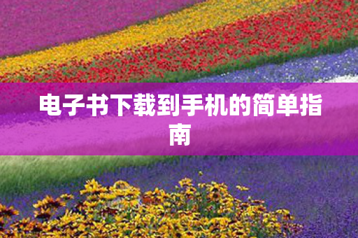 电子书下载到手机的简单指南
