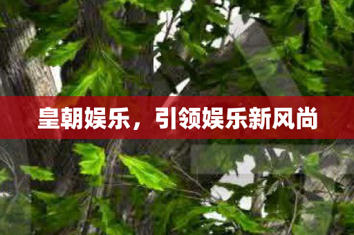 皇朝娱乐，引领娱乐新风尚