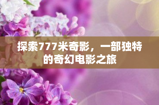 探索777米奇影，一部独特的奇幻电影之旅