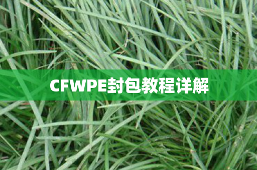 CFWPE封包教程详解
