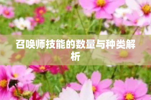 召唤师技能的数量与种类解析