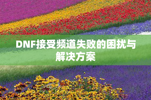 DNF接受频道失败的困扰与解决方案