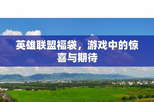 英雄联盟福袋，游戏中的惊喜与期待