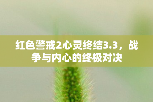 红色警戒2心灵终结3.3，战争与内心的终极对决