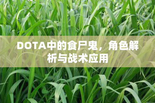 DOTA中的食尸鬼，角色解析与战术应用