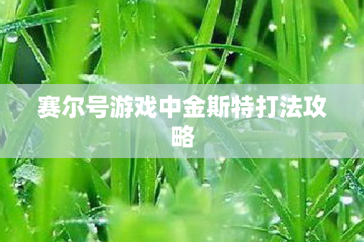 赛尔号游戏中金斯特打法攻略
