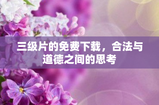 三级片的免费下载，合法与道德之间的思考