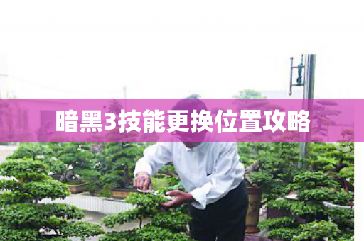 暗黑3技能更换位置攻略