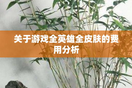 关于游戏全英雄全皮肤的费用分析