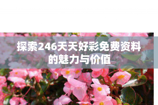 探索246天天好彩免费资料的魅力与价值