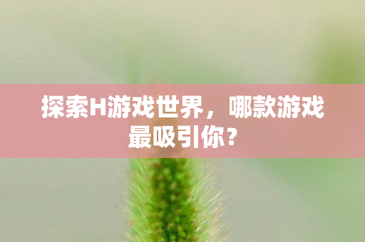 探索H游戏世界,哪款游戏最吸引你? 探索H游戏世界,哪款游戏最吸引你?
