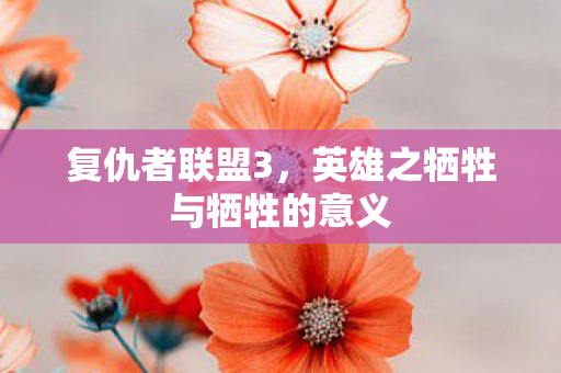 复仇者联盟3，英雄之牺牲与牺牲的意义