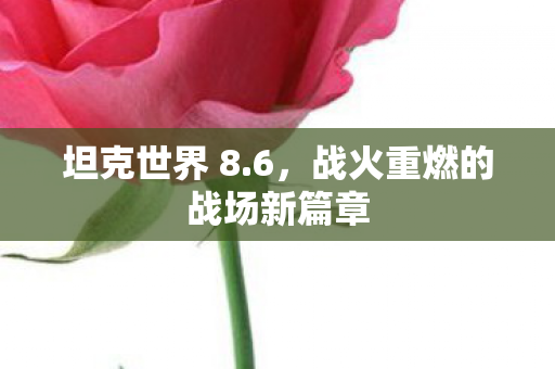 坦克世界 8.6，战火重燃的战场新篇章