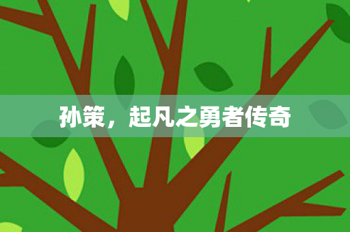 孙策，起凡之勇者传奇