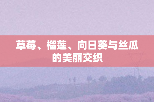草莓、榴莲、向日葵与丝瓜的美丽交织