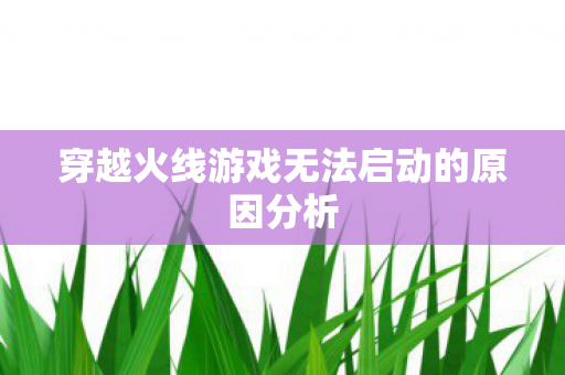 穿越火线游戏无法启动的原因分析 穿越火线游戏无法启动的原因分析