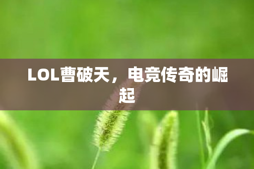 LOL曹破天，电竞传奇的崛起