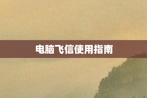 电脑飞信使用指南
