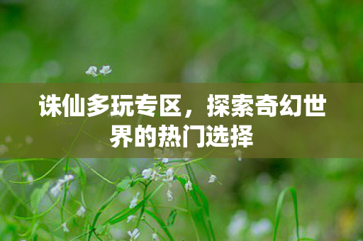 诛仙多玩专区，探索奇幻世界的热门选择