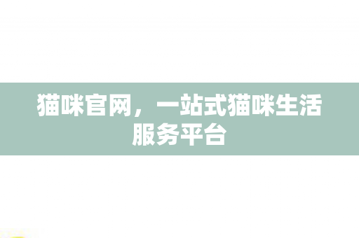 猫咪官网，一站式猫咪生活服务平台