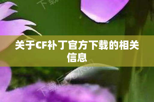 关于CF补丁官方下载的相关信息 关于CF补丁官方下载的相关信息