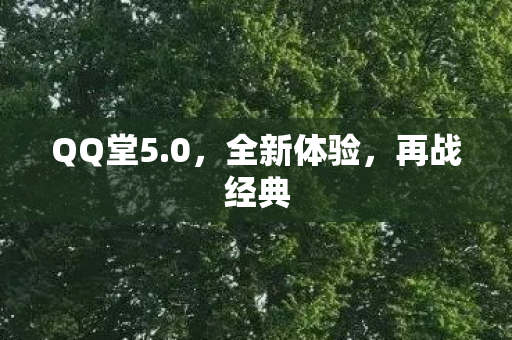 QQ堂5.0,全新体验,再战经典 QQ堂5.0,全新体验,再战经典