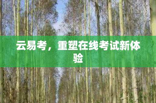 云易考，重塑在线考试新体验