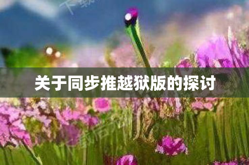 关于同步推越狱版的探讨