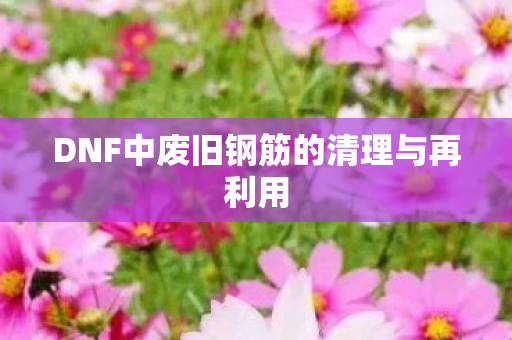 DNF中废旧钢筋的清理与再利用