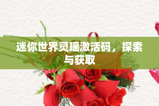 迷你世界灵瑶激活码,探索与获取 迷你世界灵瑶激活码,探索与获取