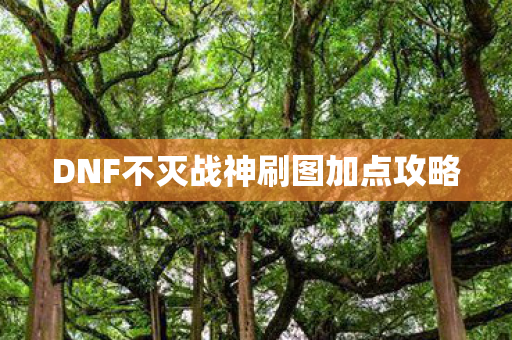 DNF不灭战神刷图加点攻略