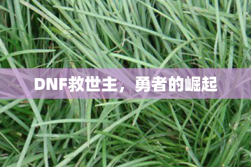 DNF救世主，勇者的崛起