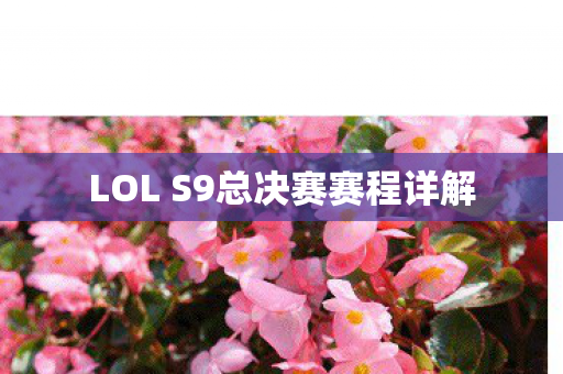 LOL S9总决赛赛程详解