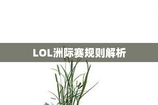 LOL洲际赛规则解析