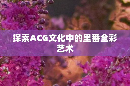 探索ACG文化中的里番全彩艺术 探索ACG文化中的里番全彩艺术