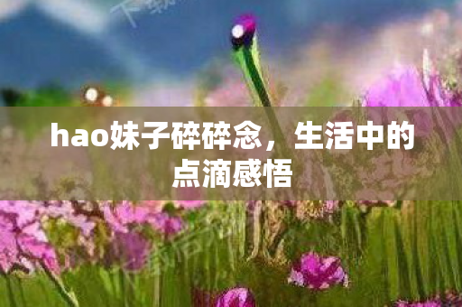 hao妹子碎碎念，生活中的点滴感悟