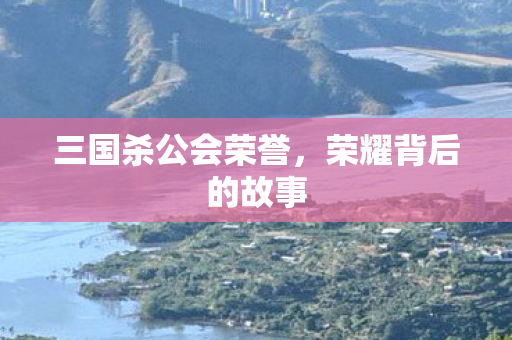 三国杀公会荣誉,荣耀背后的故事 三国杀公会荣誉,荣耀背后的故事