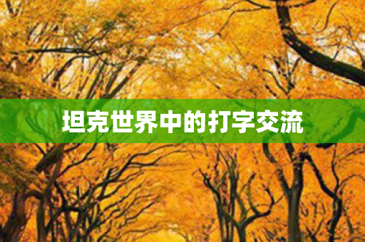 坦克世界中的打字交流