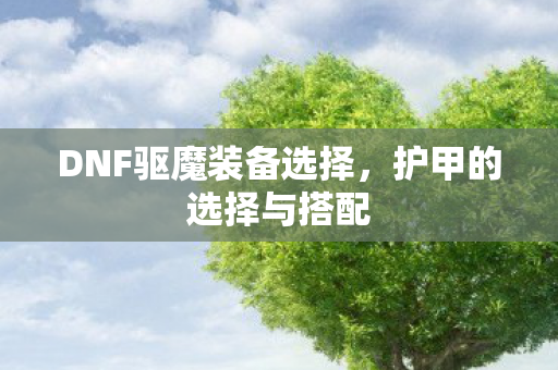 DNF驱魔装备选择，护甲的选择与搭配