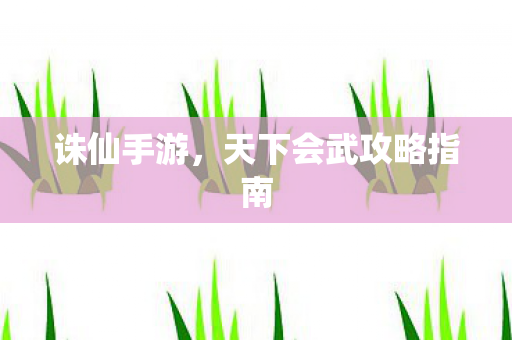 诛仙手游，天下会武攻略指南
