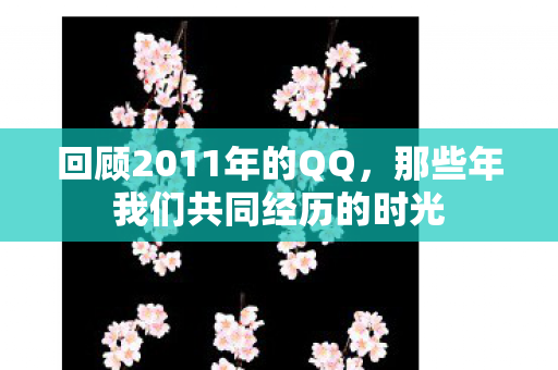 回顾2011年的QQ，那些年我们共同经历的时光