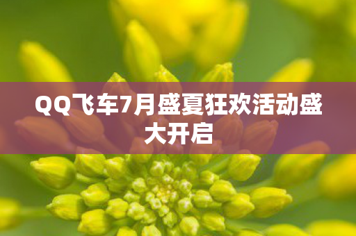 QQ飞车7月盛夏狂欢活动盛大开启 QQ飞车7月盛夏狂欢活动盛大开启