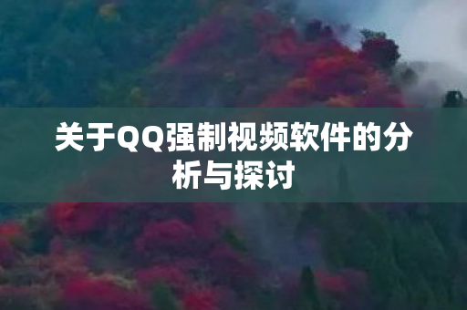 关于QQ强制视频软件的分析与探讨