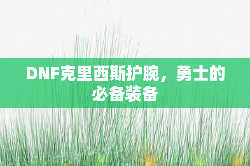 DNF克里西斯护腕,勇士的必备装备 DNF克里西斯护腕,勇士的必备装备
