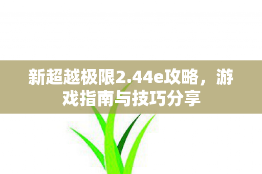 新超越极限2.44e攻略，游戏指南与技巧分享