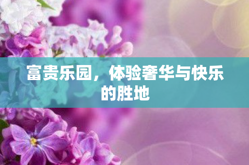 富贵乐园，体验奢华与快乐的胜地