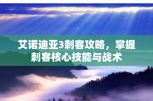 艾诺迪亚3刺客攻略，掌握刺客核心技能与战术