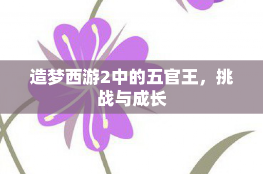 造梦西游2中的五官王，挑战与成长