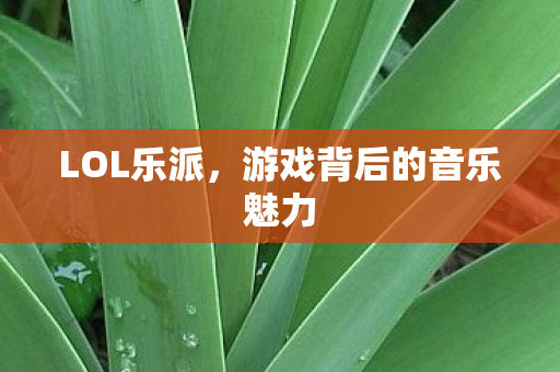 LOL乐派，游戏背后的音乐魅力